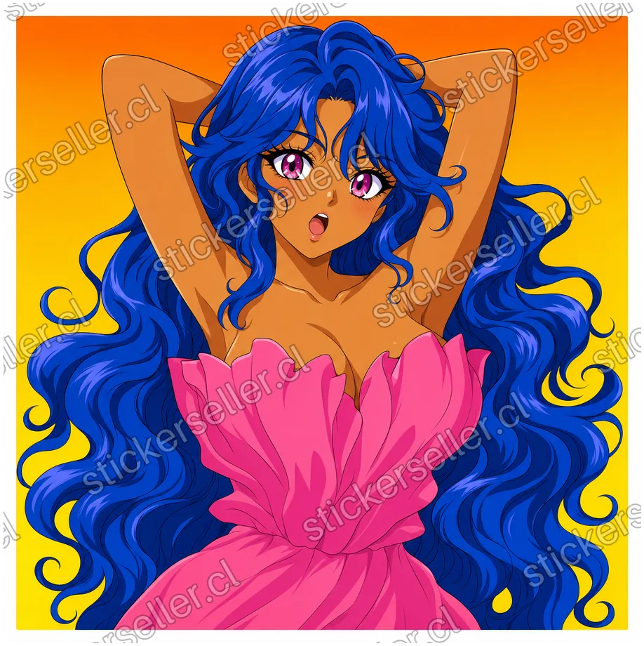 Melena azul eléctrica