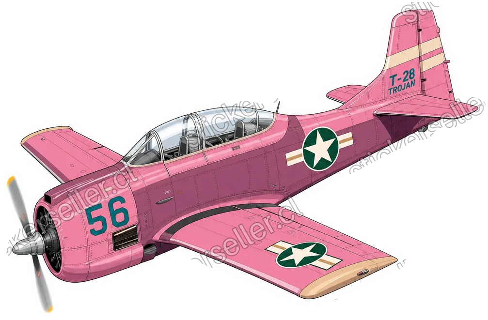 T-28 Trojan rosa