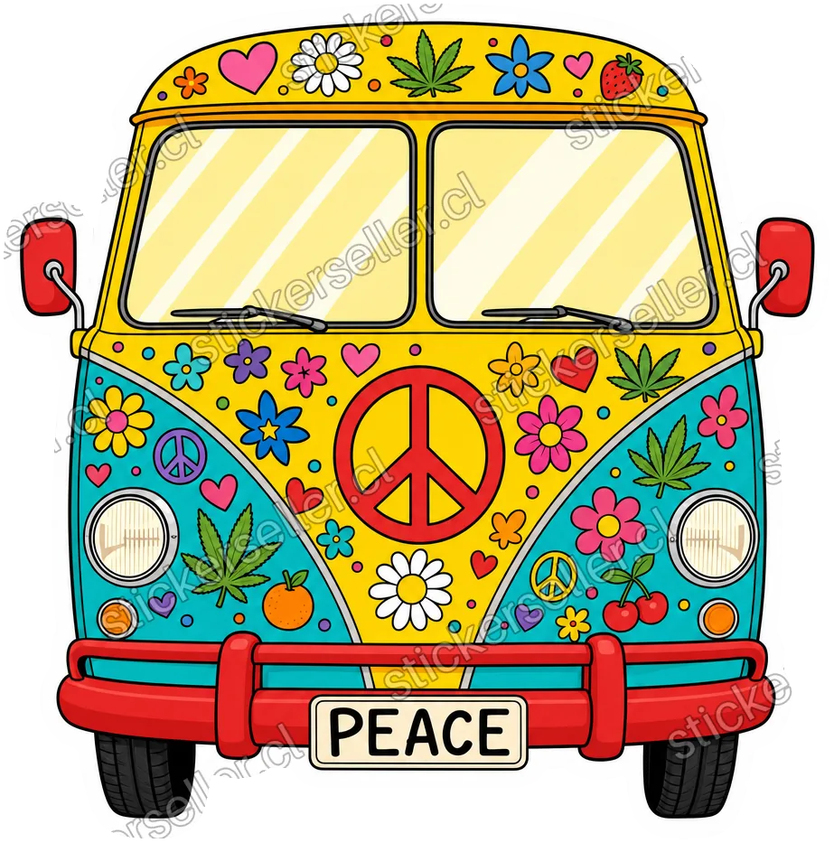 Kombi hippie de la paz