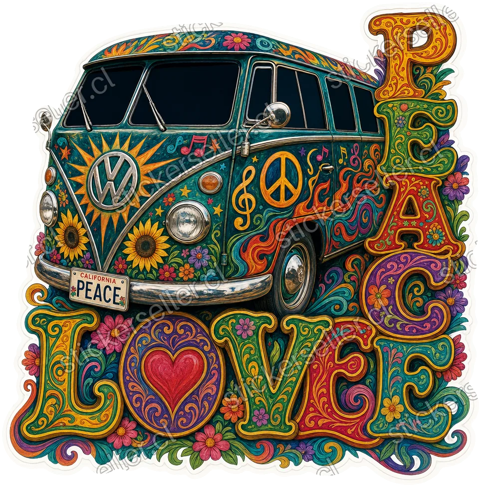 Peace and love ornamental