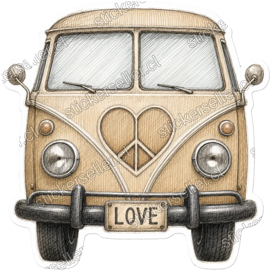 Kombi bocetada de amor