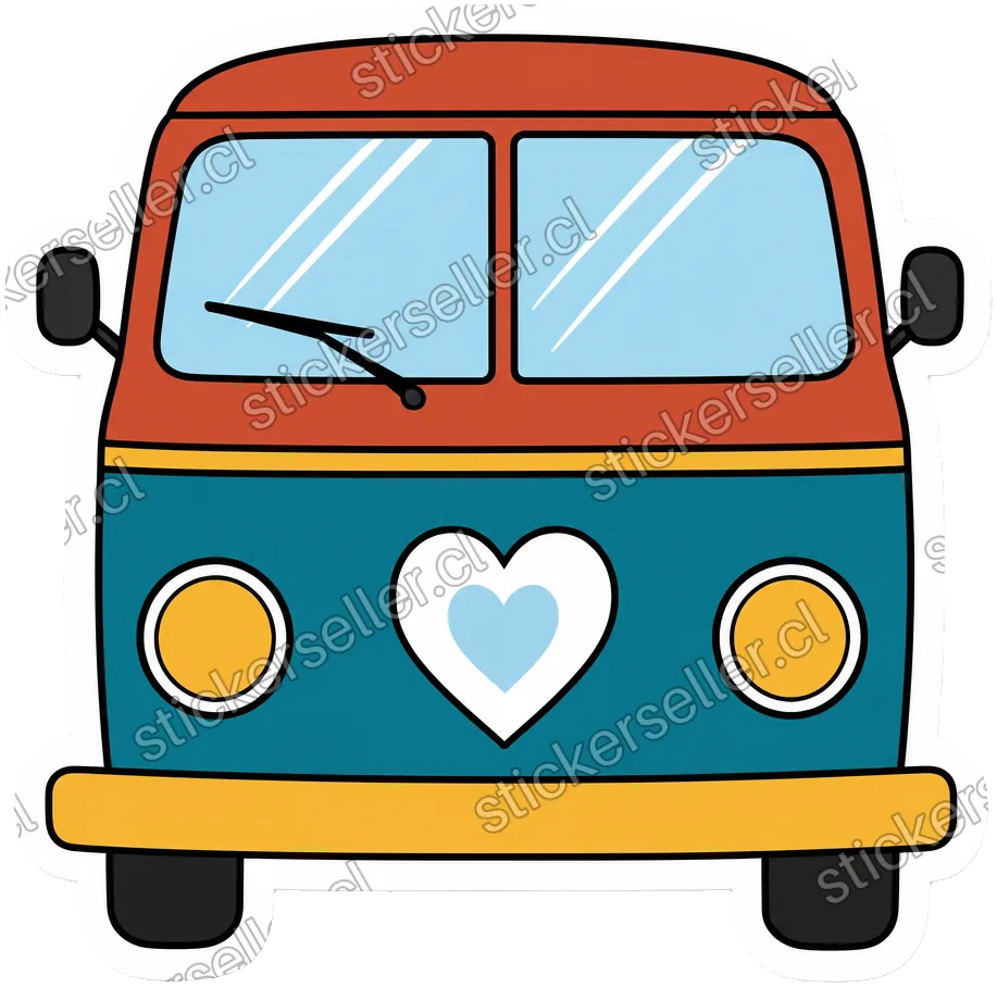 Kombi con corazón blanco
