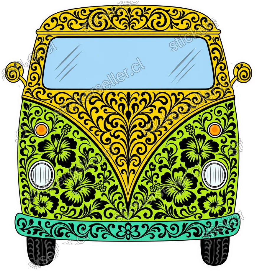 Kombi floral ornamentada