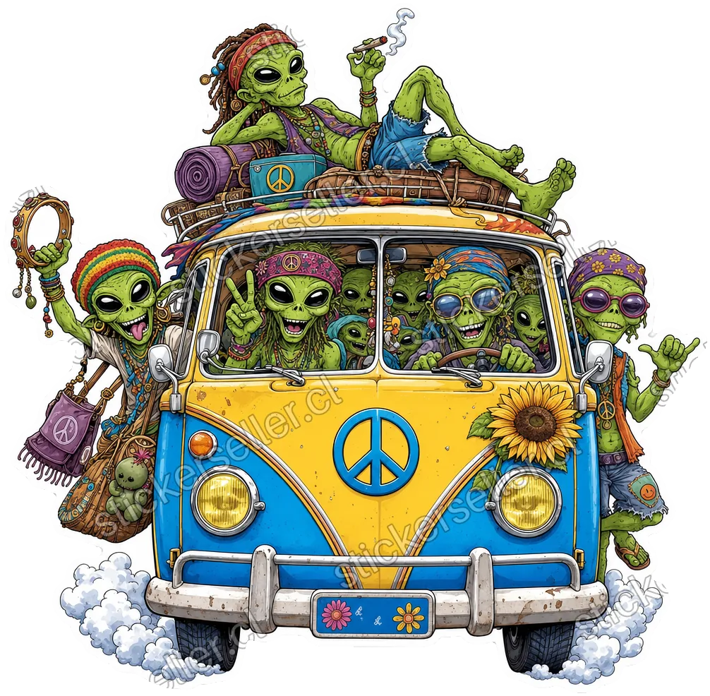 Kombi de aliens verdes