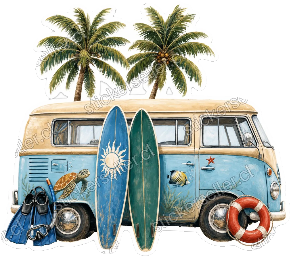 Kombi playera con tortuga
