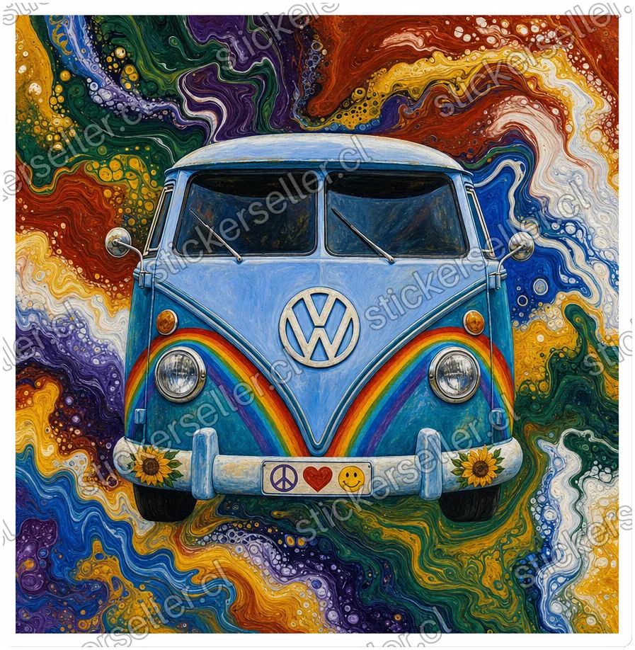 Kombi en marea psicodélica