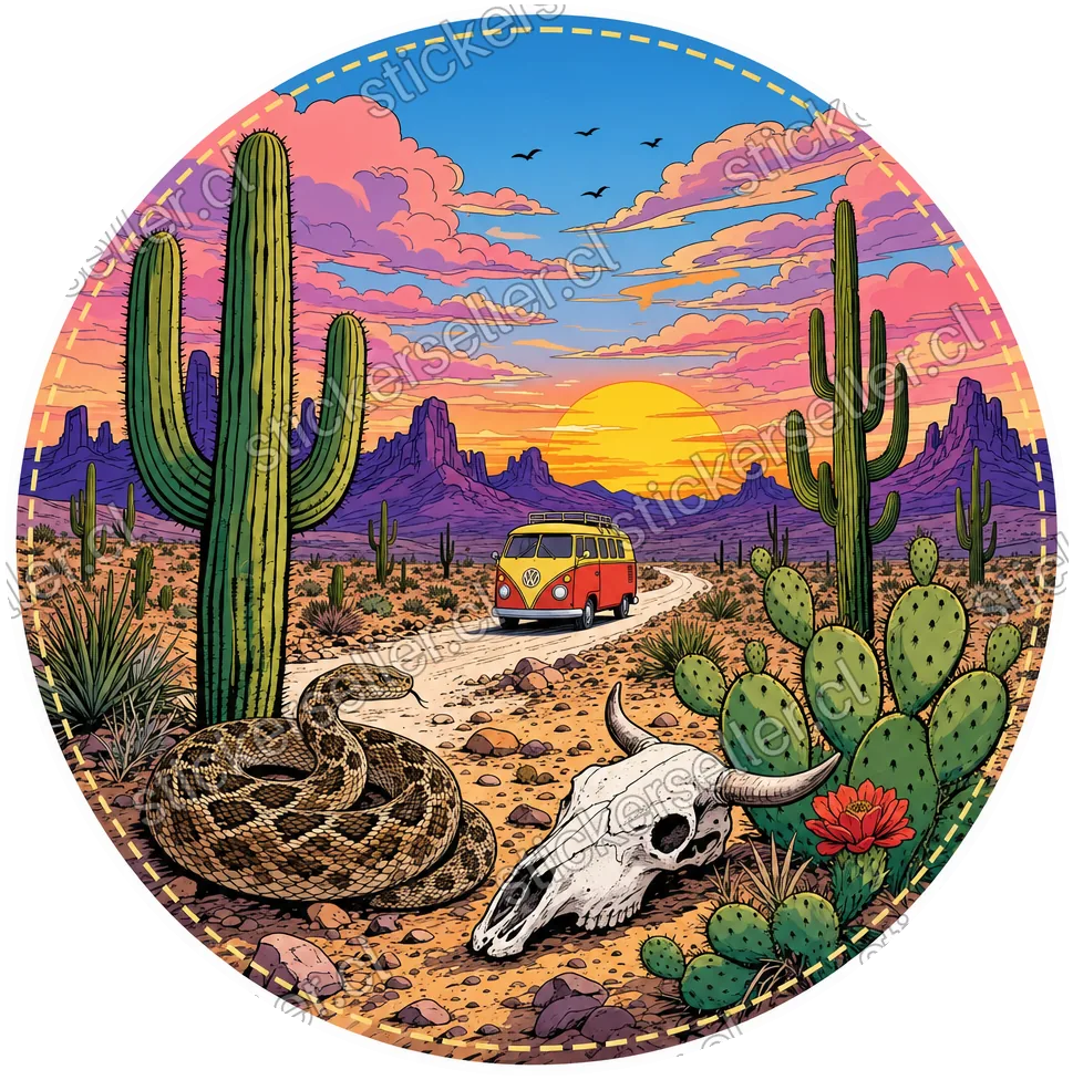 Kombi en el desierto