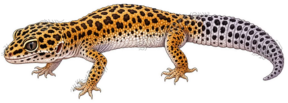 Gecko leopardo caminando