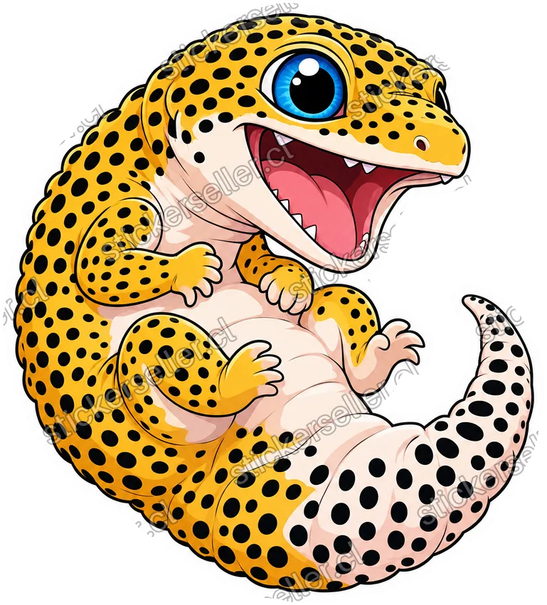 Gecko leopardo riéndose
