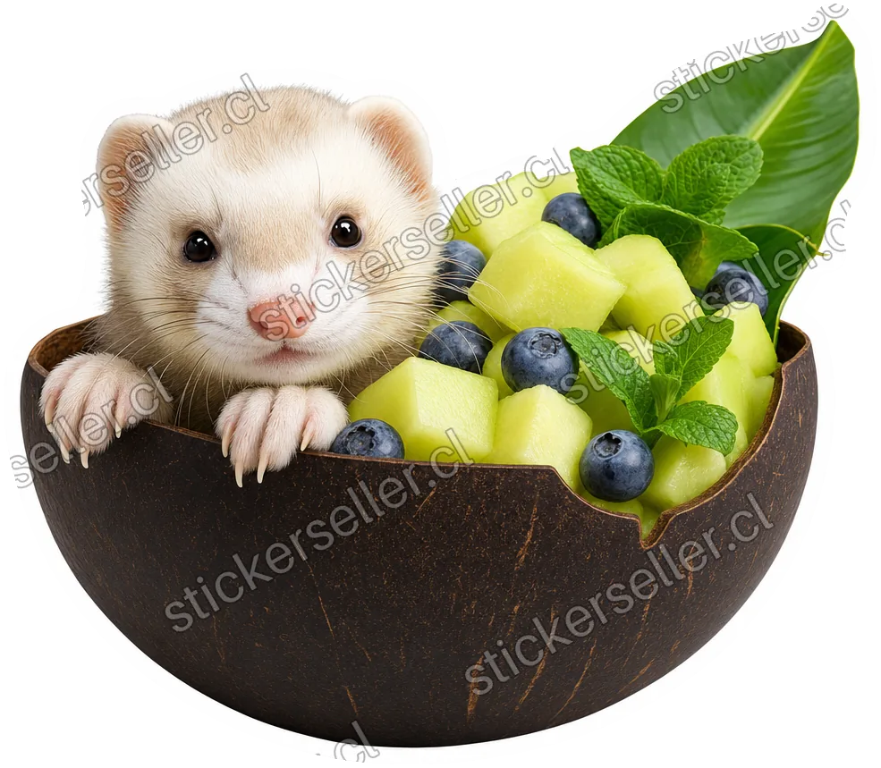Hurón en el frutero