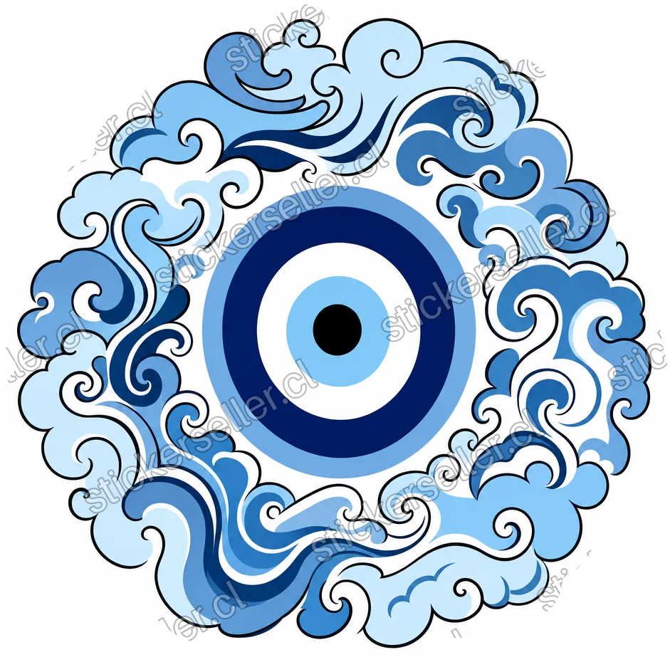 Ojo entre nubes de olas