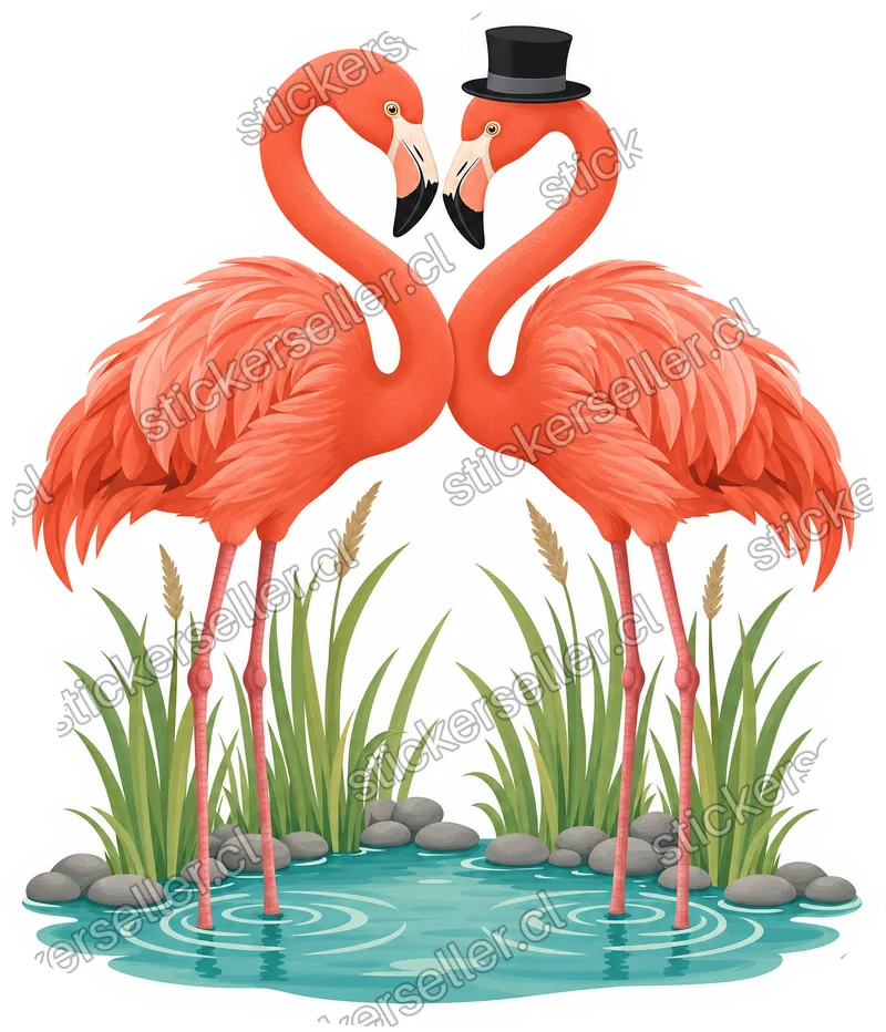Los novios del estanque