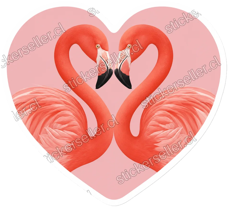 Corazón de flamencos
